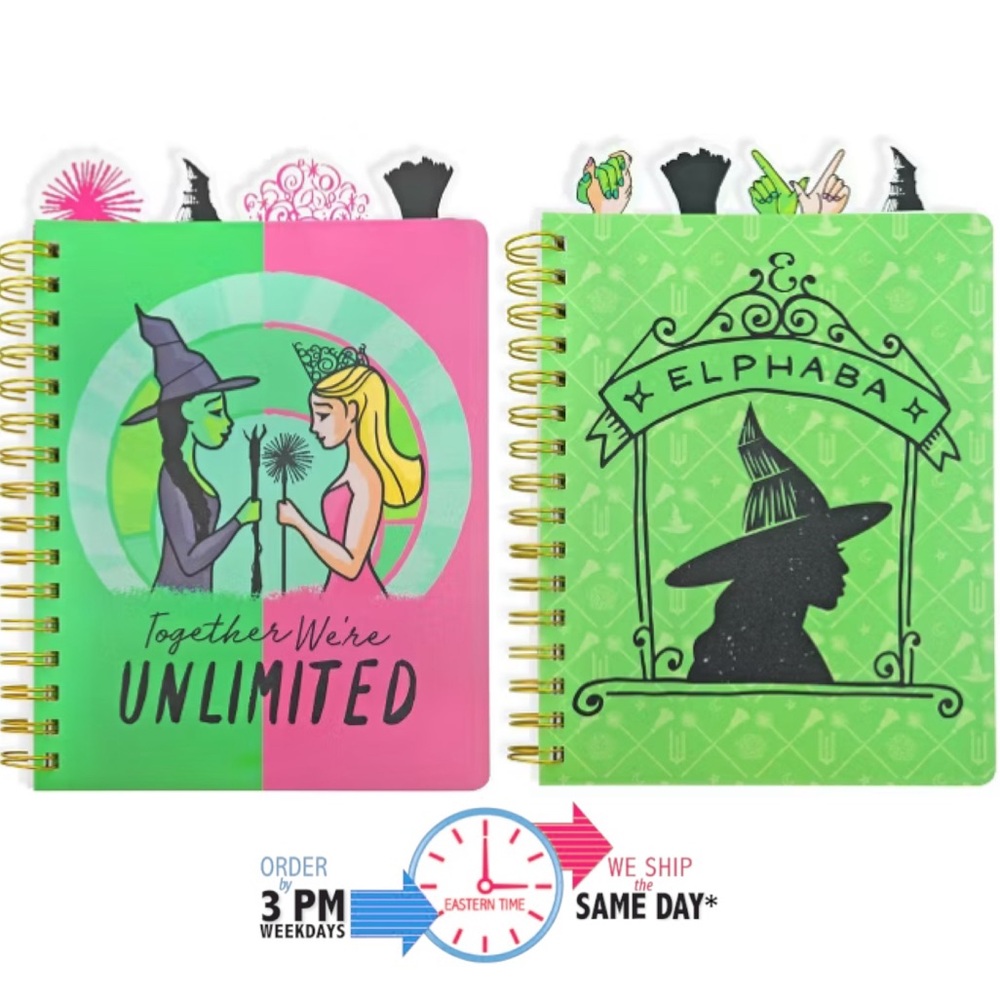Wicked movie journal set Elphaba and Glinda NEW